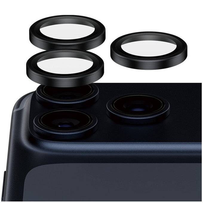 Προστατευτικό καλύμματος φακού Hoops Ceramic II για iPhone 17 Pro Max/17 Pro/16 Pro Max/16 Pro, μαύρο, PanzerGlass