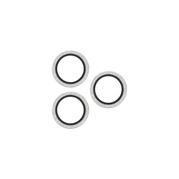 Προστατευτικό φακού κάμερας Hoops για iPhone 17 Pro Max/17 Pro/16 Pro Max/16 Pro, Glitter Silver, PanzerGlass