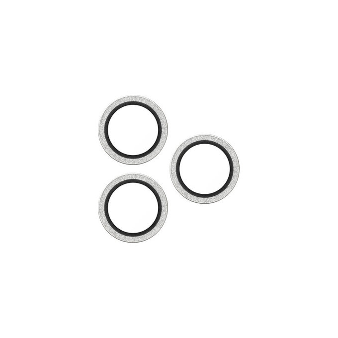 Προστατευτικό φακού κάμερας Hoops για iPhone 17 Pro Max/17 Pro/16 Pro Max/16 Pro, Glitter Silver, PanzerGlass