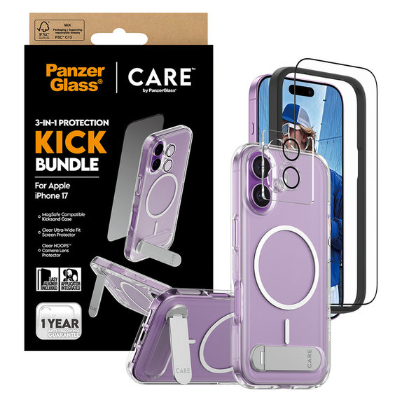 Bundle 3 σε 1 Kick για iPhone 17, PanzerGlass
