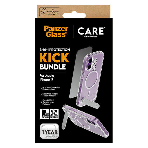 Bundle 3 σε 1 Kick για iPhone 17, PanzerGlass