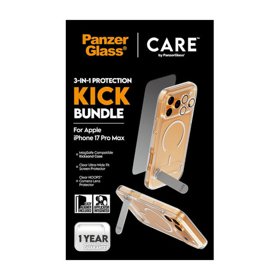 Bundle 3 σε 1 Kick για iPhone 17 Pro Max, PanzerGlass