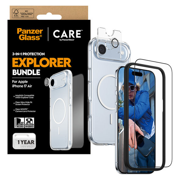 Bundle 3 σε 1 Explorer για iPhone Air, PanzerGlass