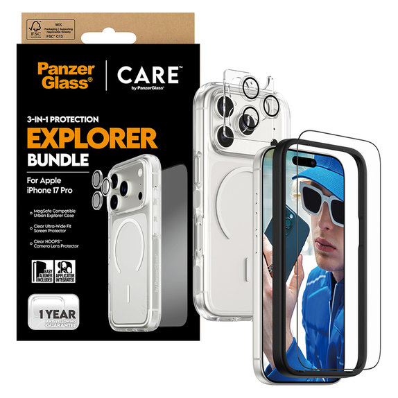 Bundle 3 σε 1 Explorer για iPhone 17 Pro, PanzerGlass