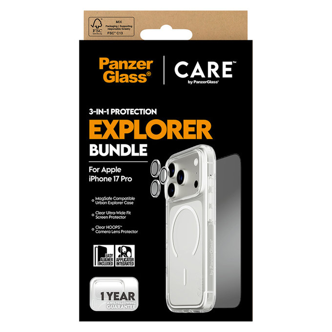 Bundle 3 σε 1 Explorer για iPhone 17 Pro, PanzerGlass