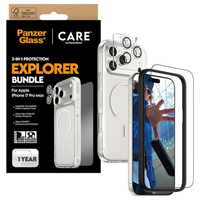 Bundle 3 σε 1 Explorer για iPhone 17 Pro Max, PanzerGlass