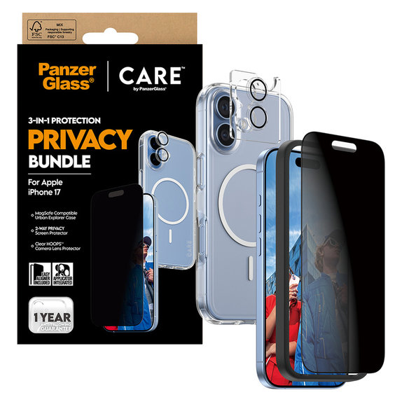 Bundle 3 σε 1 Privacy για iPhone 17, PanzerGlass