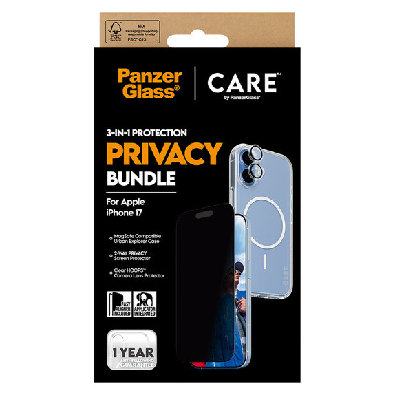 Bundle 3 σε 1 Privacy για iPhone 17, PanzerGlass