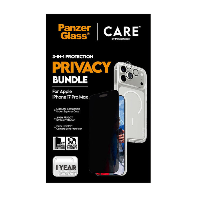 Bundle 3 σε 1 Privacy για iPhone 17 Pro Max, PanzerGlass