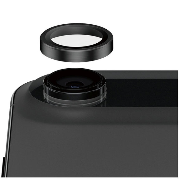 Προστατευτικό φακού κάμερας Hoops Ceramic II για iPhone 17 Air, Μαύρο, PanzerGlass