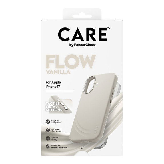 Θήκη FLOW με MagSafe για iPhone 17, Vanilla, CARE