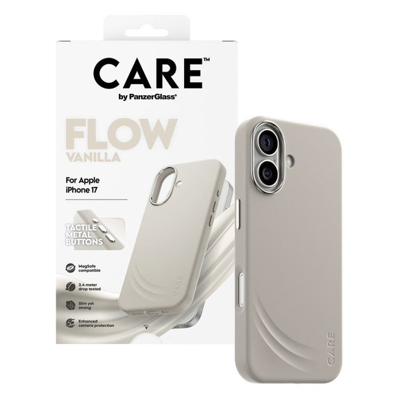 Θήκη FLOW με MagSafe για iPhone 17, Vanilla, CARE