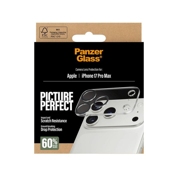 Προστατευτικό καλύμματος φακού PicturePerfect για iPhone 17 Pro Max, Διαφανές, PanzerGlass