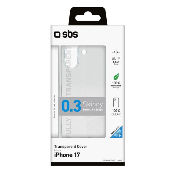 SBS - Θήκη Skinny για iPhone 17, διαφανής