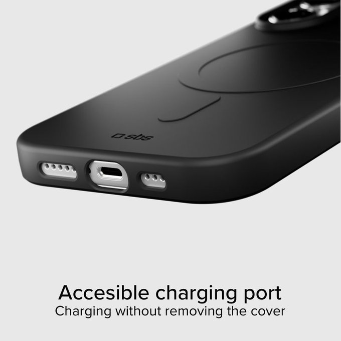SBS - Θήκη Instinct Mag συμβατή με MagSafe για iPhone 17, μαύρη