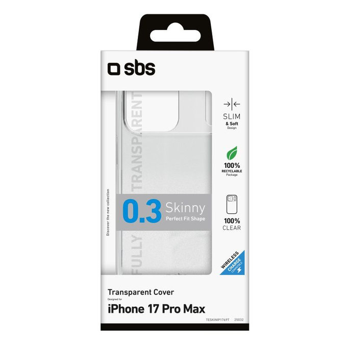 SBS - Θήκη Skinny για iPhone 17 Pro Max, διαφανής