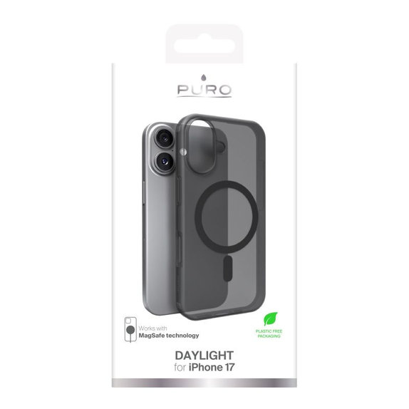 PURO - Θήκη DAYLIGHT με MagSafe για iPhone 17, μαύρη