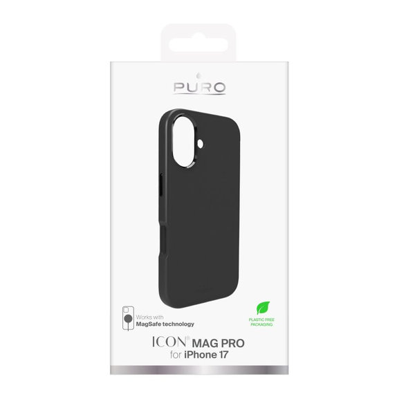 PURO - Θήκη ICON MAG PRO με MagSafe για iPhone 17, μαύρη