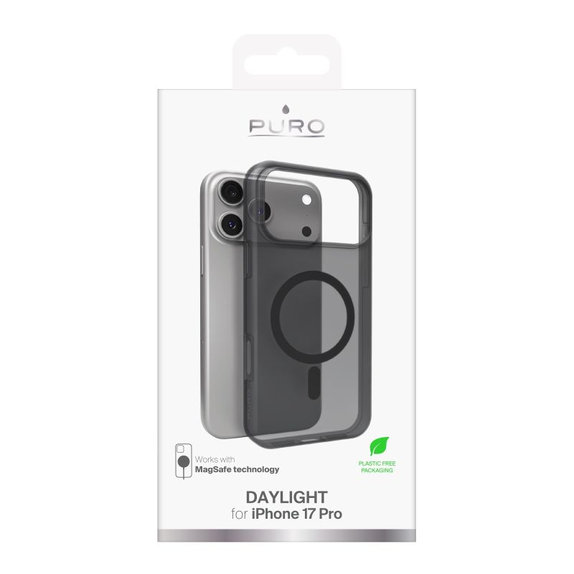 PURO - Θήκη DAYLIGHT με MagSafe για iPhone 17 Pro, μαύρη