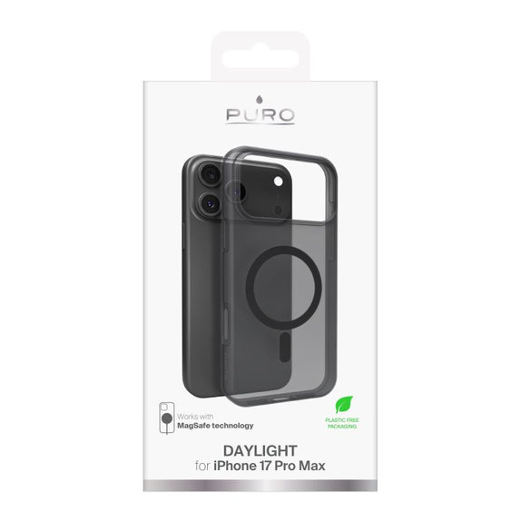 PURO - Θήκη DAYLIGHT με MagSafe για iPhone 17 Pro Max, μαύρη