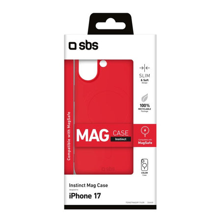 Θήκη Instinct Mag με MagSafe για iPhone 17, Κόκκινο, Red, SBS