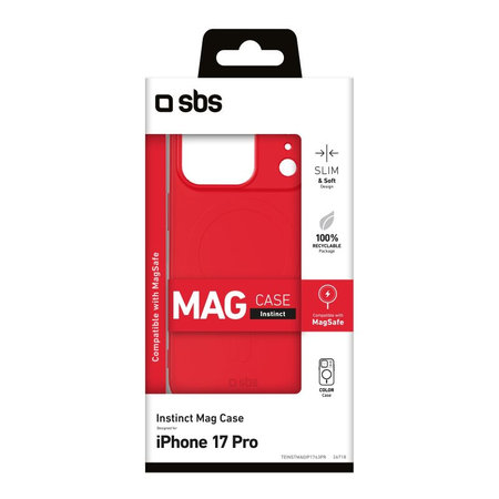 Θήκη Instinct Mag με MagSafe για iPhone 17 Pro, Κόκκινο, Red, SBS