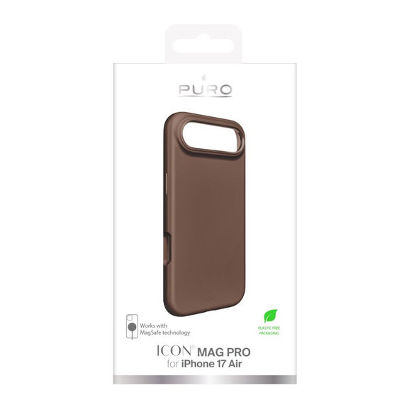PURO - Θήκη ICON MAG PRO με MagSafe για iPhone 17 Air, Καφέ, Brown