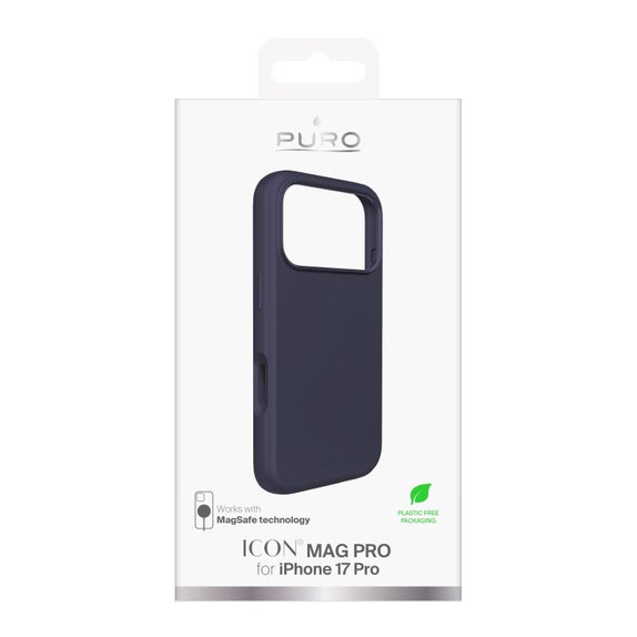 PURO - Θήκη ICON MAG PRO με MagSafe για iPhone 17 Pro, σκούρο μπλε