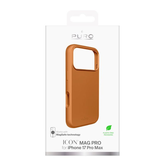 PURO - Θήκη ICON MAG PRO με MagSafe για iPhone 17 Pro Max, πορτοκαλί