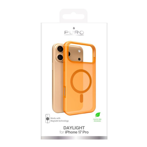 PURO - Θήκη DAYLIGHT με MagSafe για iPhone 17 Pro, πορτοκαλί