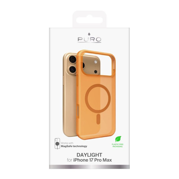 PURO - Θήκη DAYLIGHT με MagSafe για iPhone 17 Pro Max, πορτοκαλί