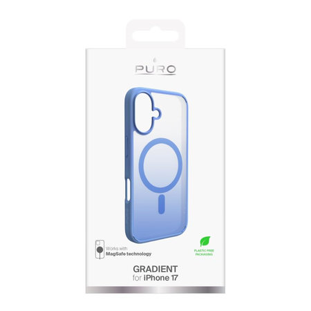 PURO - Θήκη Gradient με MagSafe για iPhone 17, μπλε