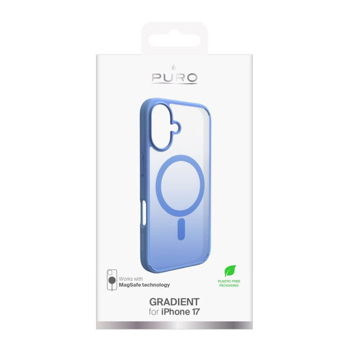 PURO - Θήκη Gradient με MagSafe για iPhone 17, μπλε