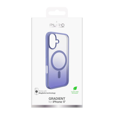 PURO - Θήκη Gradient με MagSafe για iPhone 17, ροζ