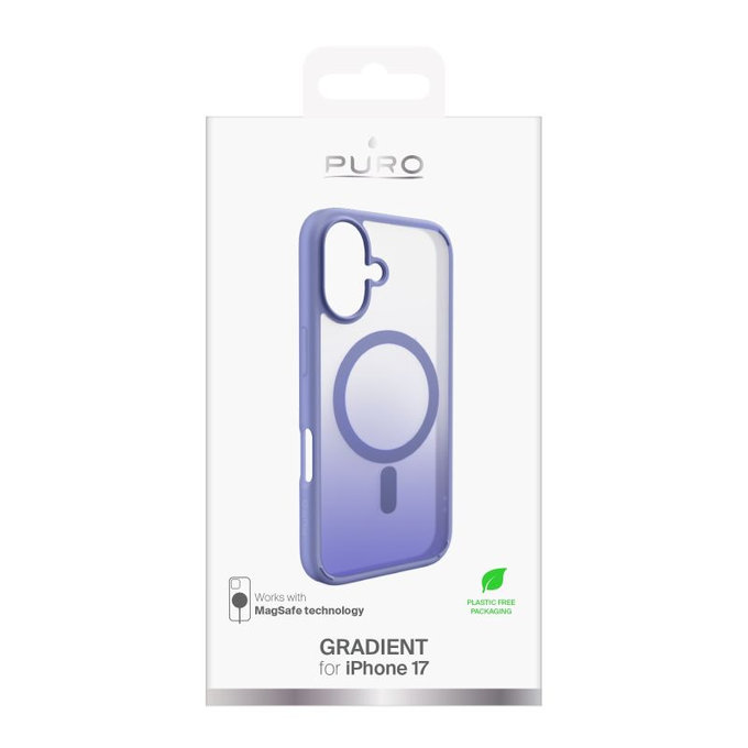 PURO - Θήκη Gradient με MagSafe για iPhone 17, ροζ