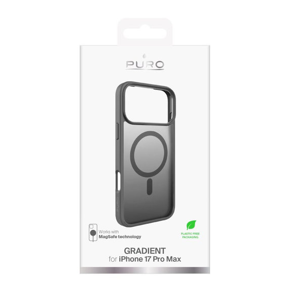 PURO - Θήκη Gradient με MagSafe για iPhone 17 Pro Max, σκούρο γκρι