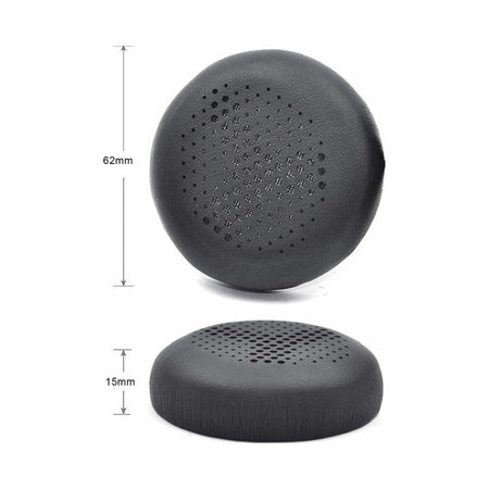 Ανταλλακτικά Earpads Ακουστικών για AKG Y500, Αφρός Μνήμης + PU Δέρμα, Μαύρο, Black, 1 Ζεύγος