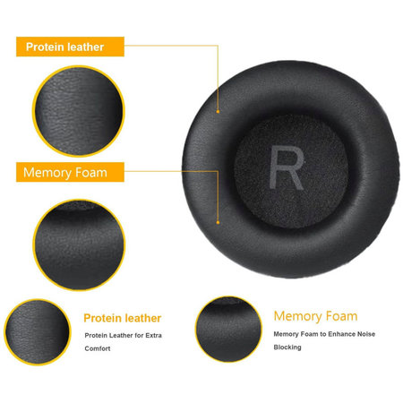 Ανταλλακτικά Earpads Ακουστικών για AKG K52, K72, K92, K240, Αφρός Μνήμης + PU Δέρμα, Μαύρο, Black, 1 Ζεύγος