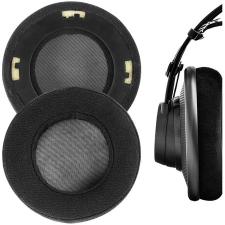 Ανταλλακτικά Earpads Ακουστικών για AKG K701, K702, Q701, Q702, K601, K612, K712, Αφρός + βελούδο, Μαύρο, Black, 1 Ζεύγος