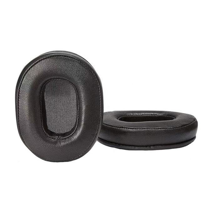 Ανταλλακτικά Earpads Ακουστικών για Audio-Technica ATH-MSR7, ATH-M50x, Αφρός Μνήμης + Δέρμα, Μαύρο, Black, 1 Ζεύγος