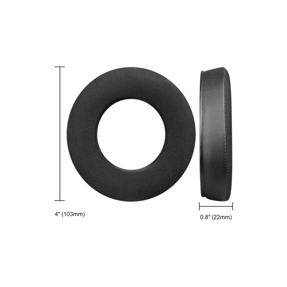 Ανταλλακτικά Earpads Ακουστικών για Beyerdynamic DT440, DT660, DT990 Pro, Αφρός Μνήμης + Δέρμα + Ύφασμα, Μαύρο, Black, Ψυκτικό Τζελ, 1 Ζεύγος