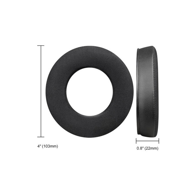 Ανταλλακτικά Earpads Ακουστικών για Beyerdynamic DT440, DT660, DT990 Pro, Αφρός Μνήμης + Δέρμα + Ύφασμα, Μαύρο, Black, Ψυκτικό Τζελ, 1 Ζεύγος