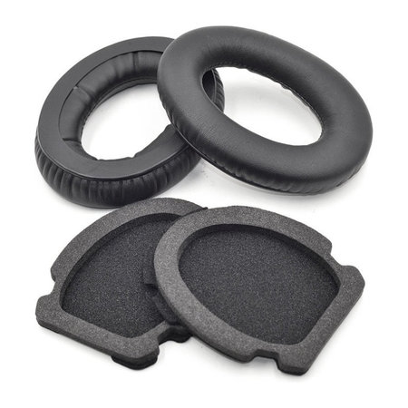 Ανταλλακτικά Earpads Ακουστικών για Bose Aviation A10, A20, Αφρός Μνήμης + PU Δέρμα, Μαύρο, Black, 1 Ζεύγος