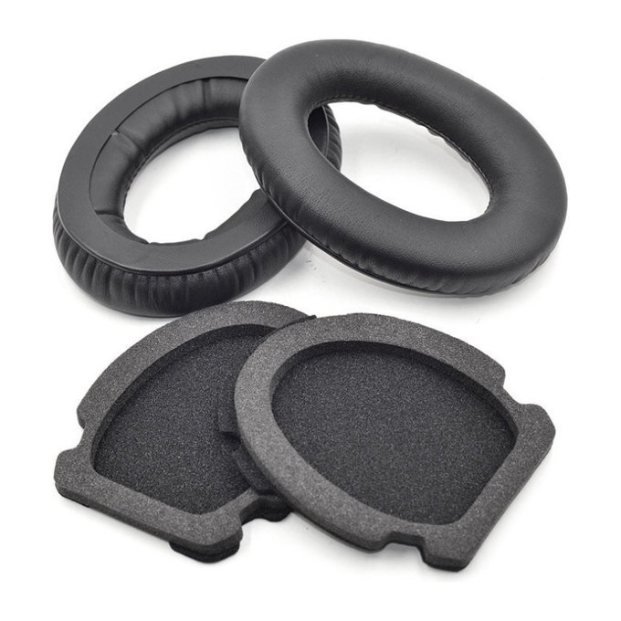 Ανταλλακτικά Earpads Ακουστικών για Bose Aviation A10, A20, Αφρός Μνήμης + PU Δέρμα, Μαύρο, Black, 1 Ζεύγος