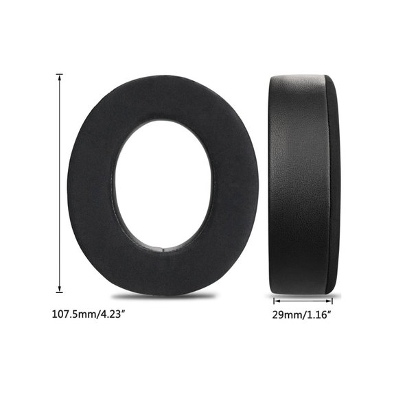 Ανταλλακτικά Earpads Ακουστικών για Corsair HS50, HS50 Pro, Αφρός Μνήμης + Δέρμα + Ύφασμα, Μαύρο, Black, Ψυκτικό Τζελ, 1 Ζεύγος