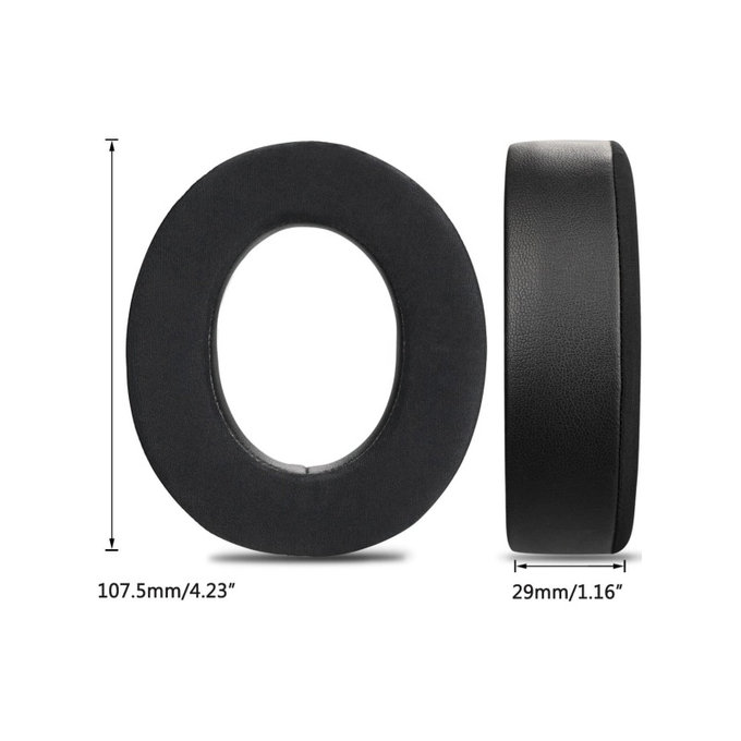 Ανταλλακτικά Earpads Ακουστικών για Corsair HS50, HS50 Pro, Αφρός Μνήμης + Δέρμα + Ύφασμα, Μαύρο, Black, Ψυκτικό Τζελ, 1 Ζεύγος