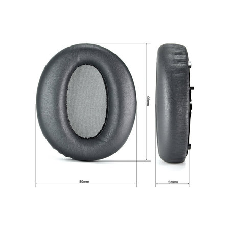 Ανταλλακτικά Earpads Ακουστικών για Edifier W820NB, Αφρός Μνήμης + PU Δέρμα, Μαύρο, Black, 1 Ζεύγος
