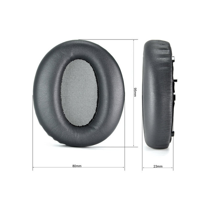 Ανταλλακτικά Earpads Ακουστικών για Edifier W820NB, Αφρός Μνήμης + PU Δέρμα, Μαύρο, Black, 1 Ζεύγος