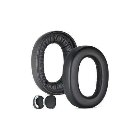 Ανταλλακτικά Earpads Ακουστικών για Jabra Elite 85H, Αφρός Μνήμης + PU Δέρμα, Μαύρο, Black, 1 Ζεύγος