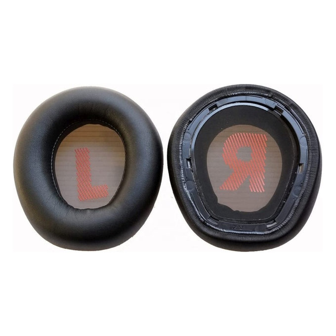 Ανταλλακτικά Earpads Ακουστικών για JBL Quantum Q600, Αφρός Μνήμης + PU Δέρμα, Μαύρο, Black, 1 Ζεύγος